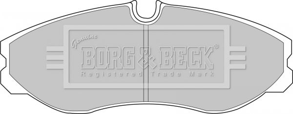 BORG & BECK Комплект тормозных колодок, дисковый тормоз BBP1436